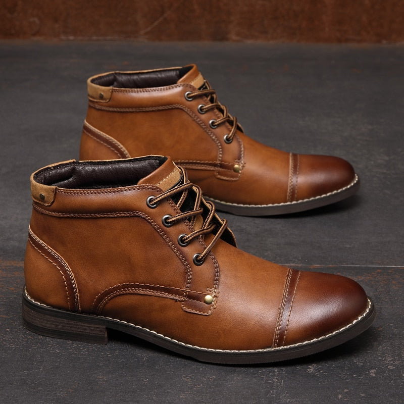 Mens Leather Dress Boots