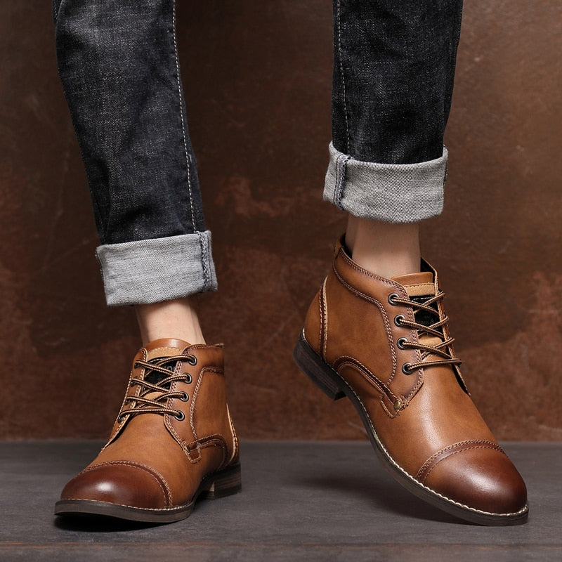 Mens Leather Dress Boots